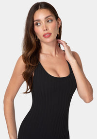 Other View-Crochet U-Neck Maxi Dress-Black