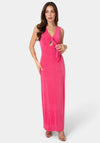 V-Neck Cutout Tie Maxi Dress
