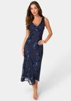 Soutache V-Neck Sleeveless Maxi Dress