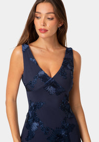 Other View-SOUTACHE V-NECK SLEEVELESS MAXI DRESS-NAVY