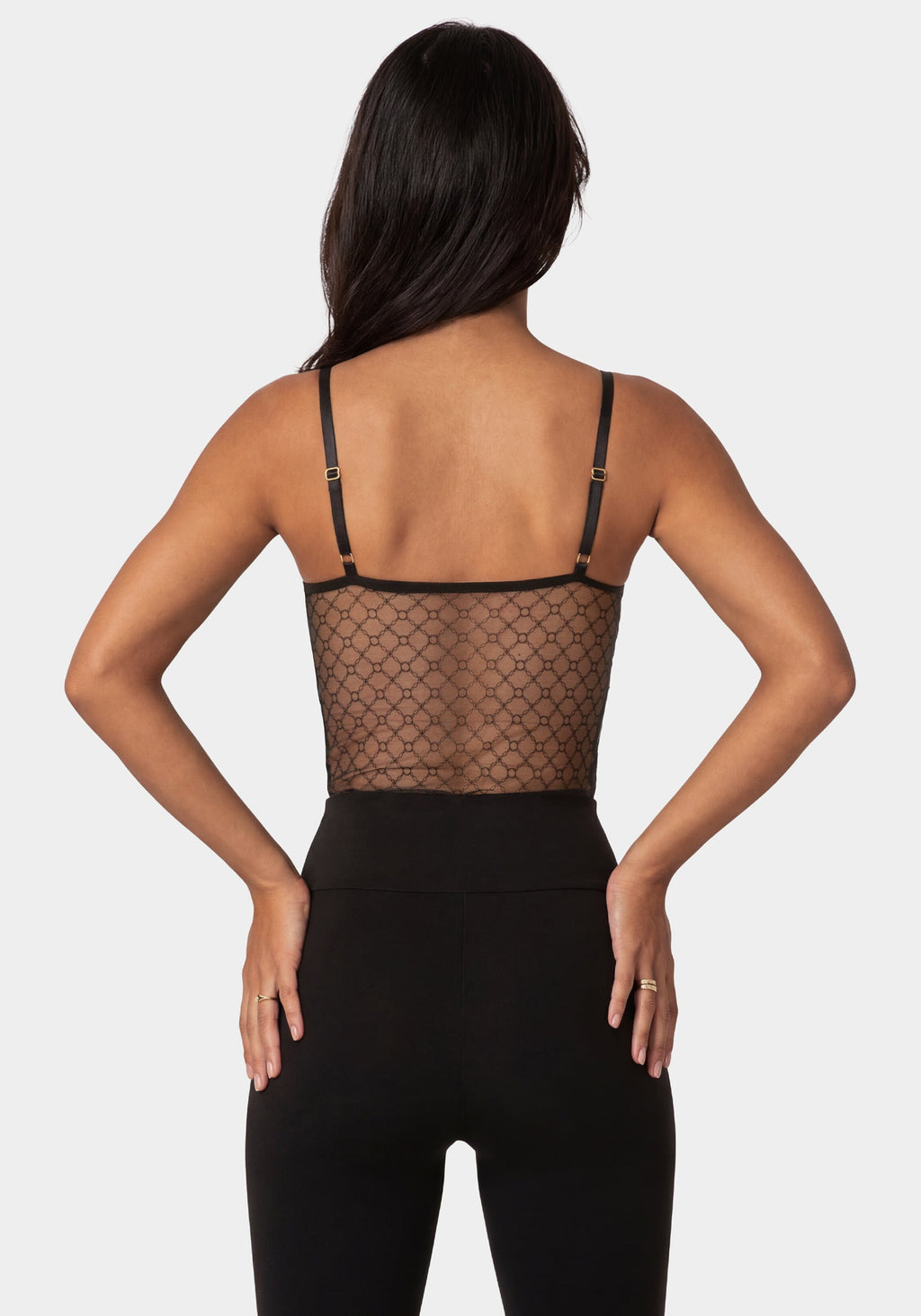 Back View-Monogram Mesh + Ity-Black