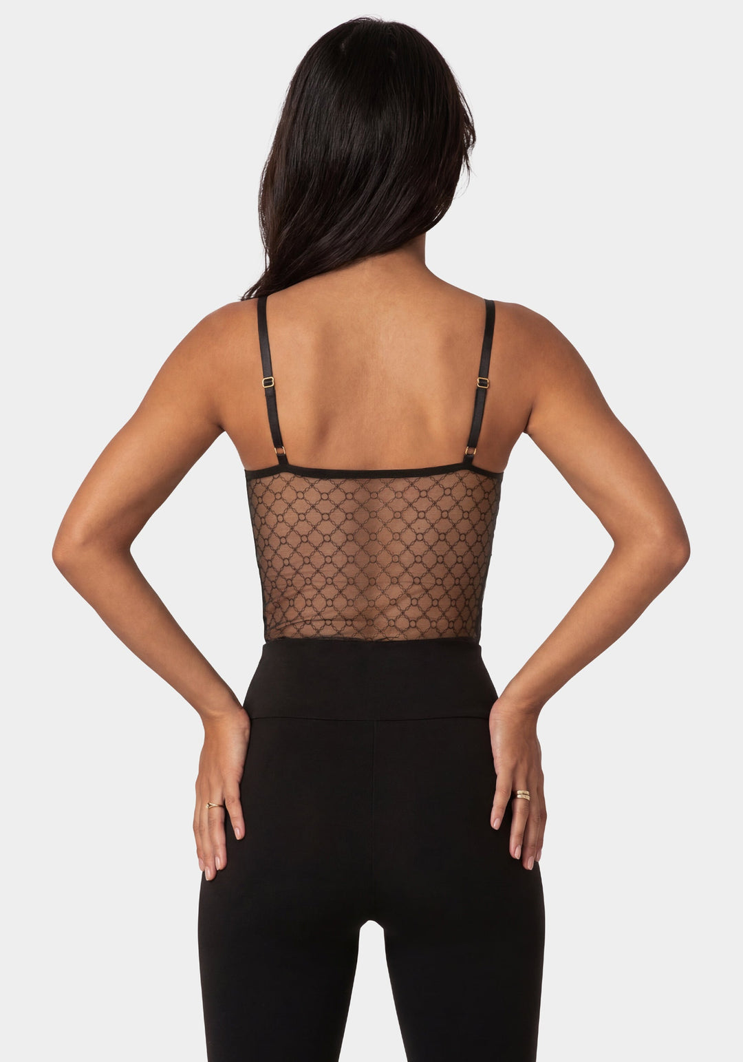 Back View-Monogram Mesh + Ity-Black