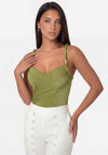 Twisted Strap Draped Bodysuit