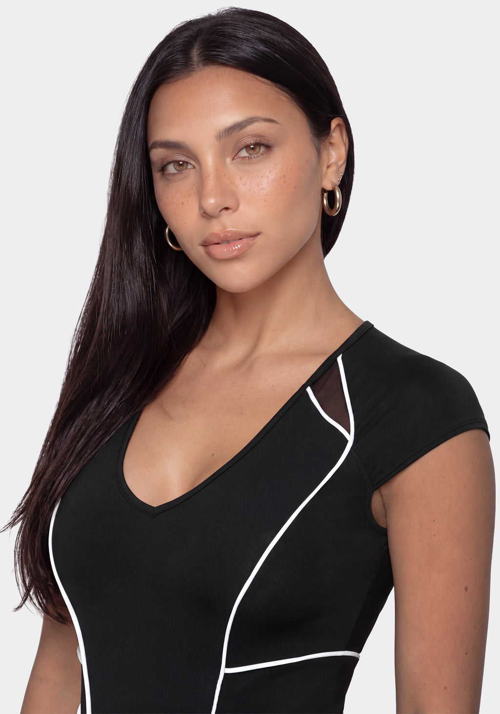 Other View-MOTOR BIKE BODYSUIT-BLACK/ WHITE
