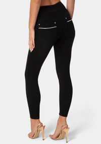 Back View-Natural Waist Jegging-BLACK WASH
