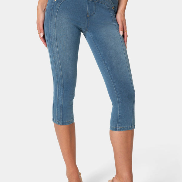 Front View-CAPRI JEGGING-MEDIUM BLUE WASH
