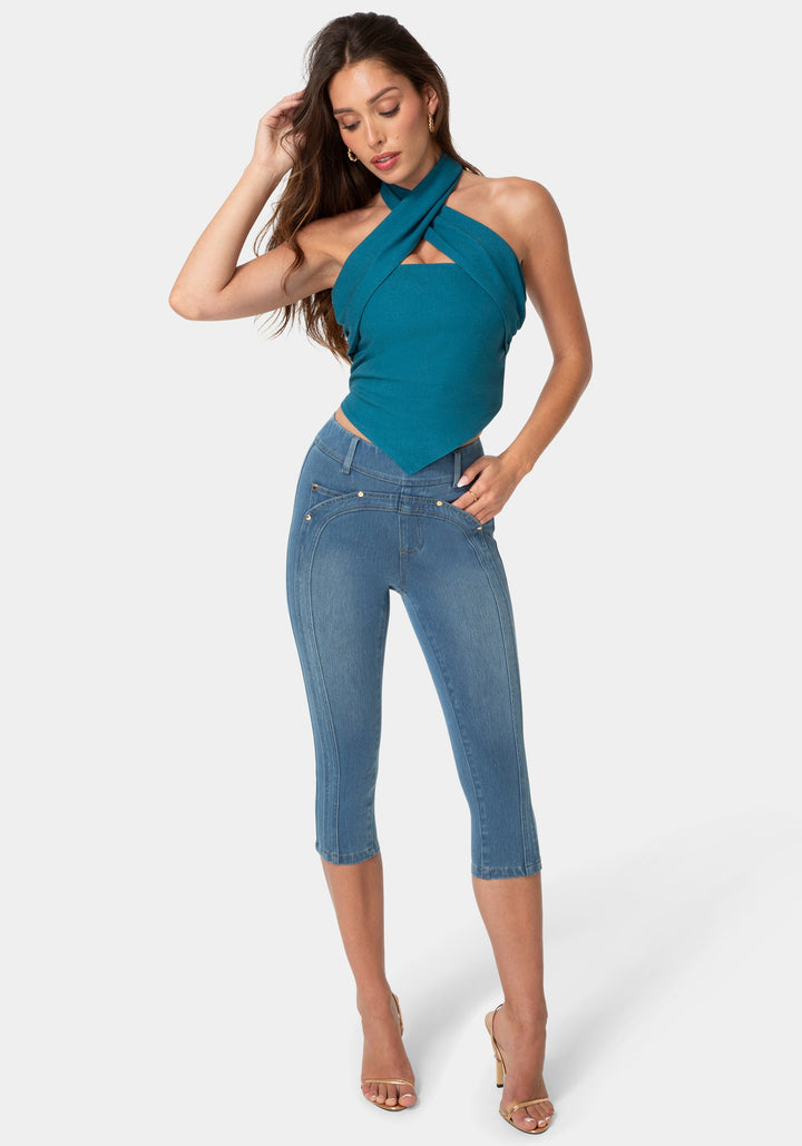 Detail View-CAPRI JEGGING-MEDIUM BLUE WASH