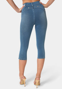 Back View-CAPRI JEGGING-MEDIUM BLUE WASH