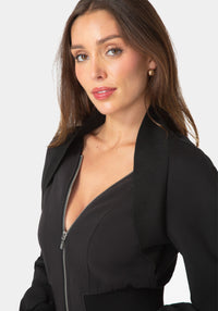 Other View-Bolero Illusion Slim Jacket-BLACK