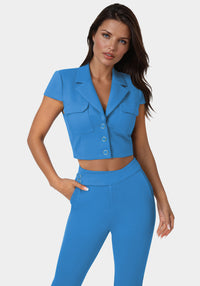 Front View - Cropped Jacket - Cool Desire