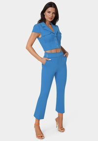 Additional View - Natural Waist Cropped Flare Leg Pant - Cool Desire