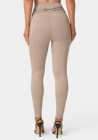 Back view - High Waist Thin Belts Legging - Bare Affair