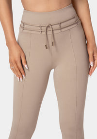 Front view - High Waist Thin Belts Legging - Bare Affair
