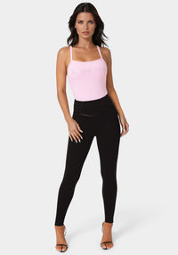 Additional View - High Waist Corset Illusion Legging - Black