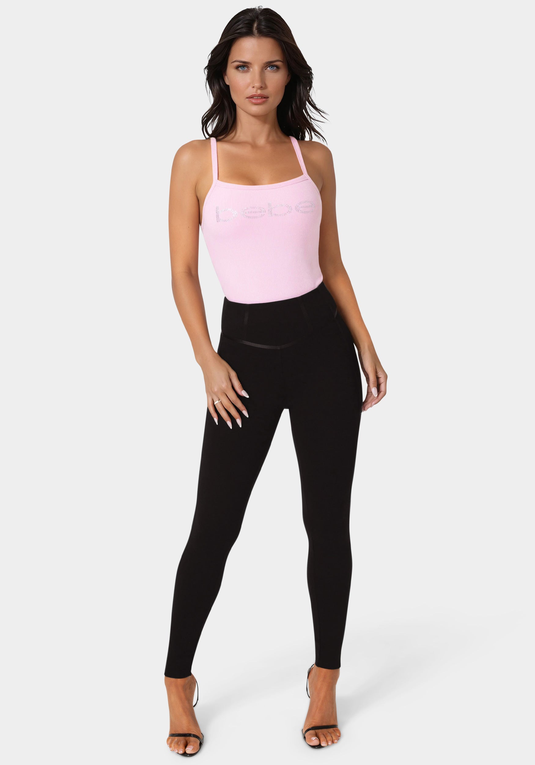 Additional View - High Waist Corset Illusion Legging - Black