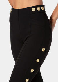 Other View-NATURAL WAIST GOLD DETAIL LEGGING-BLACK