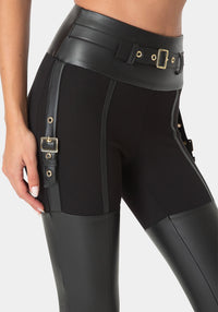 Other View-VEGAN LEATHER HIGH WAISTED LEGGING-BLACK