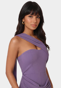 Other View-Draped Sweetheart Romper-Amethyst