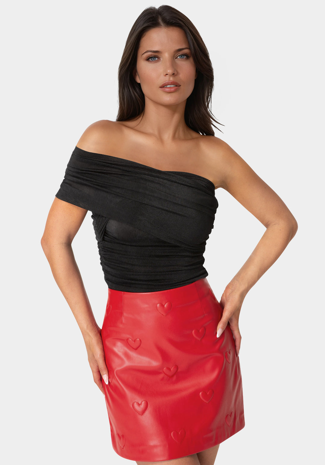 Other View-Versatile Shirring Knit Top-Black