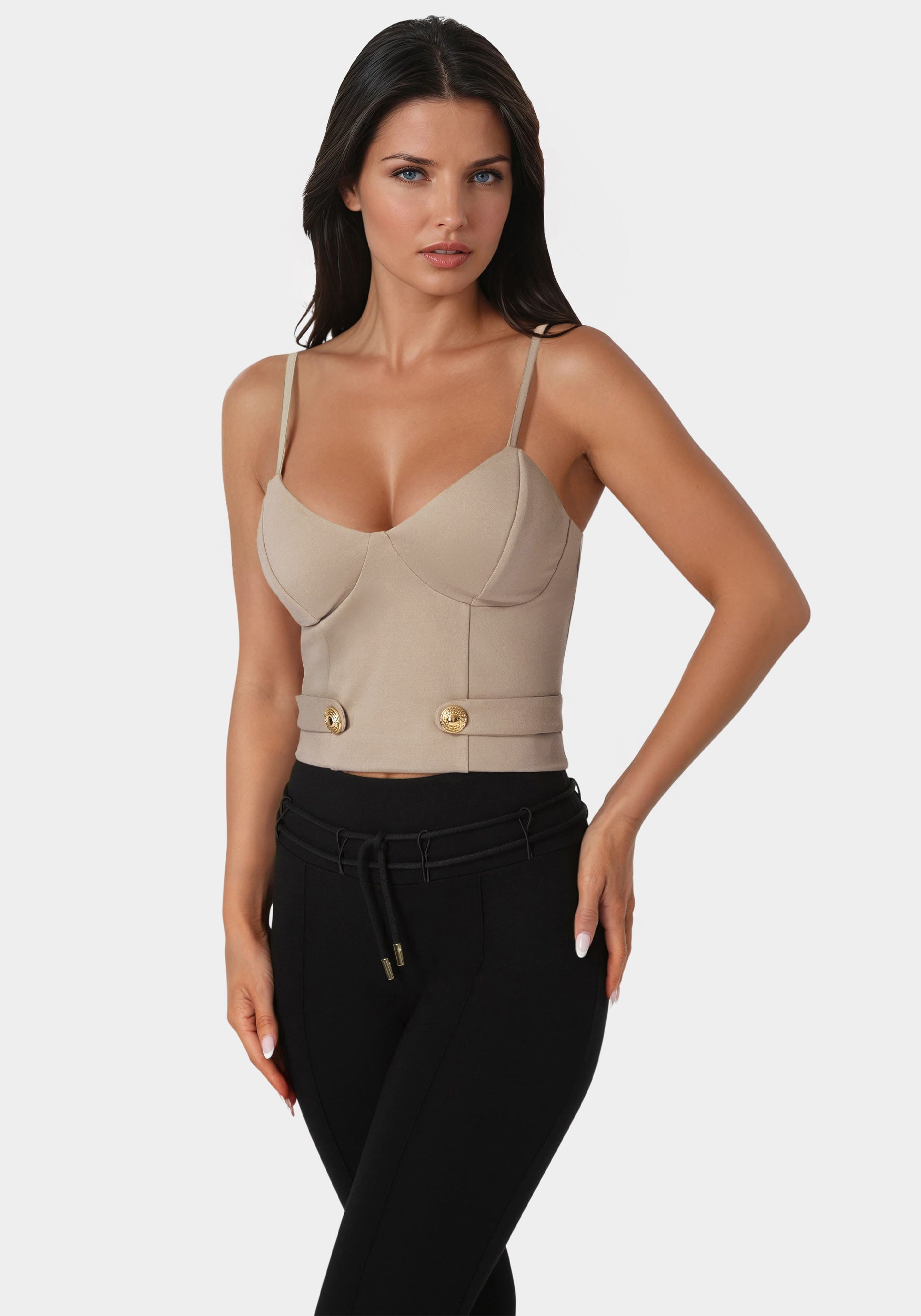 Side view - Stretch Corset Top - Bare Affair