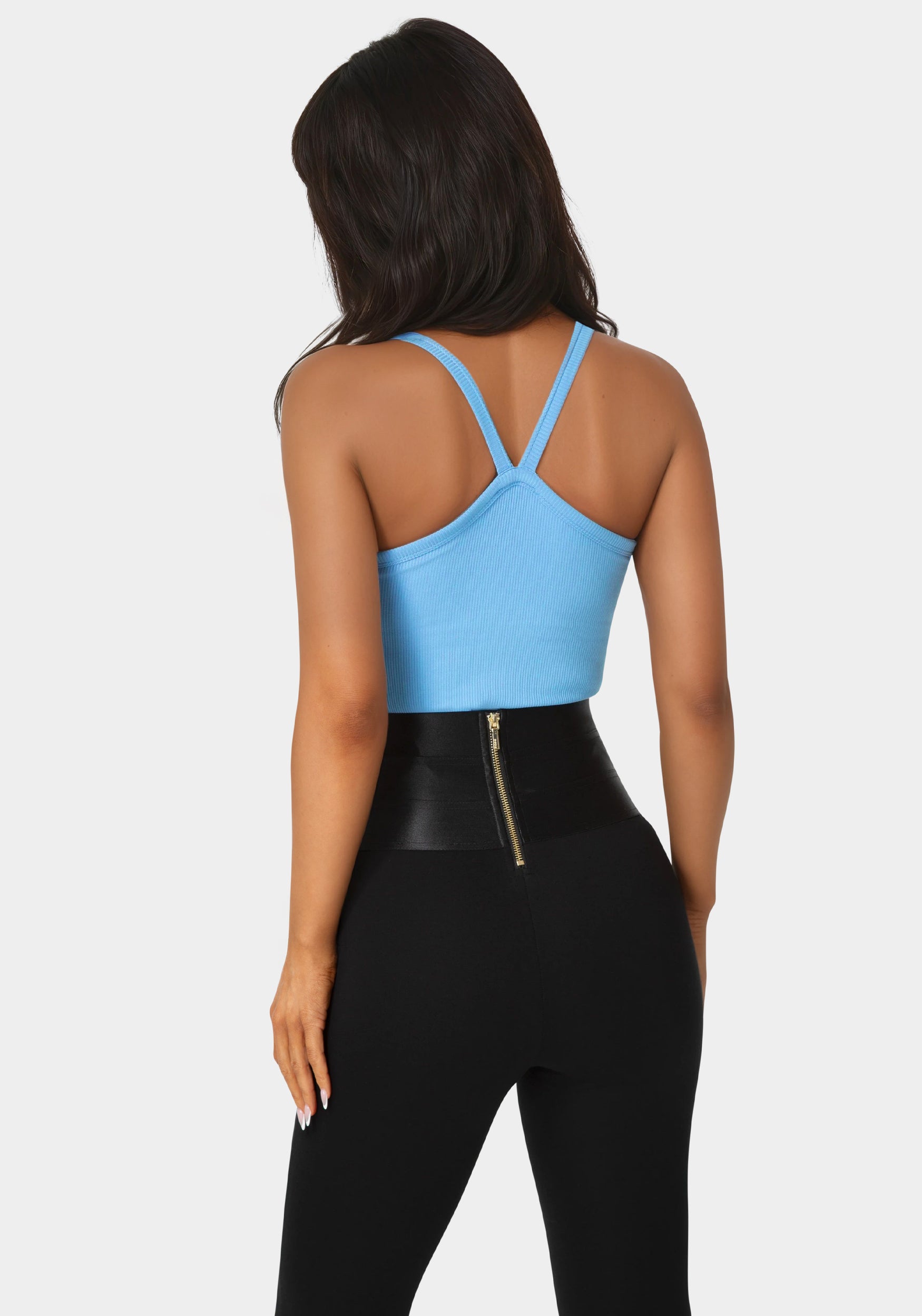 Bebe Logo Racer Back Rib Tank – bebe