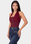 STRETCH HALTER TOP