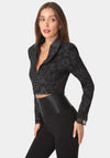 Tailored Floral Jacquard Blazer