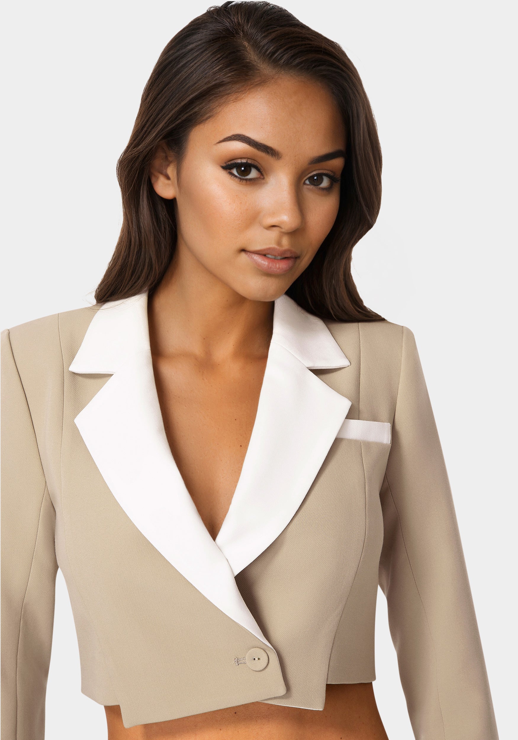 Detail view - Tailored Two Tone Blazer - Bare Affair