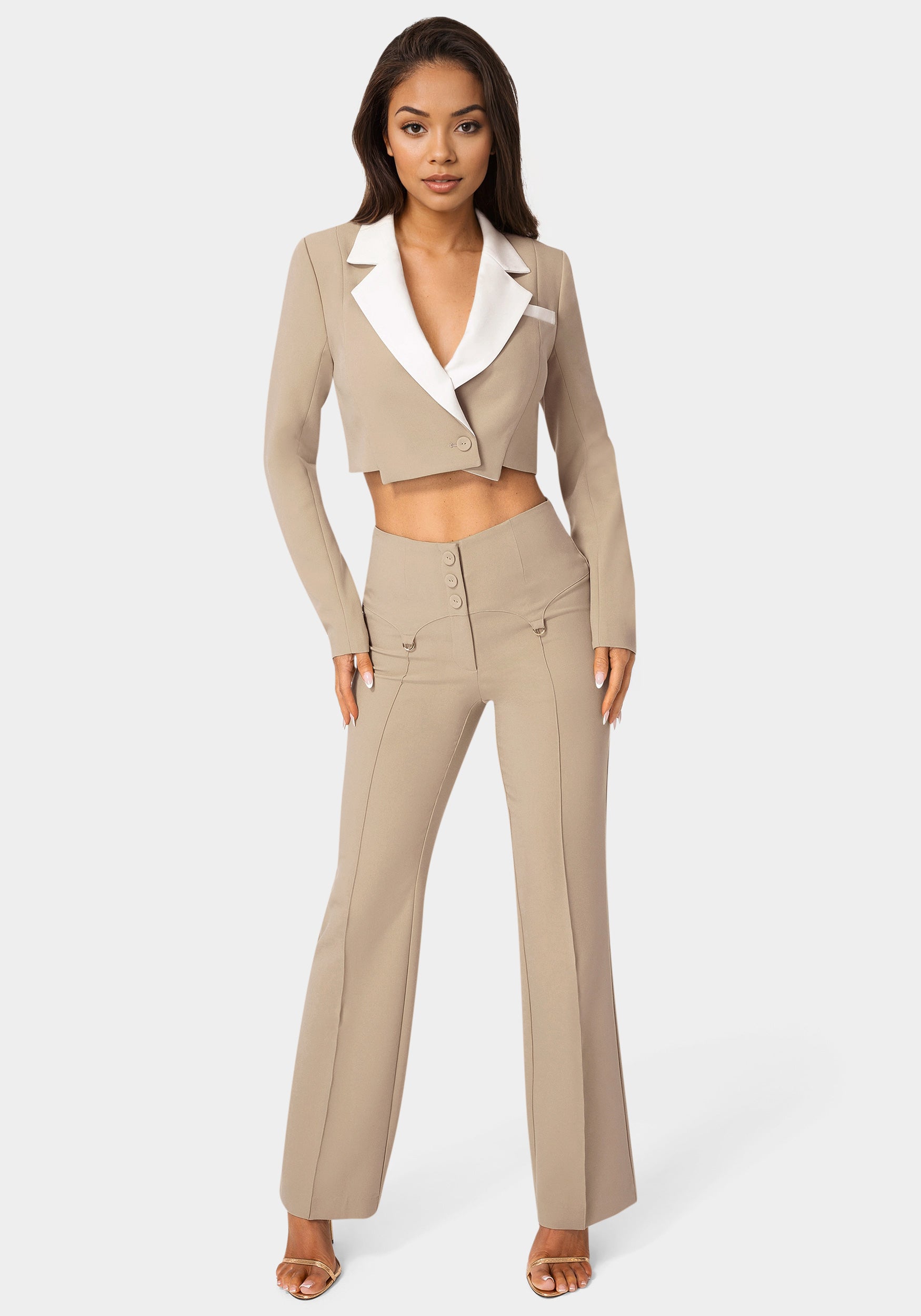 Additional view - Tailored Two Tone Blazer - Bare Affair
