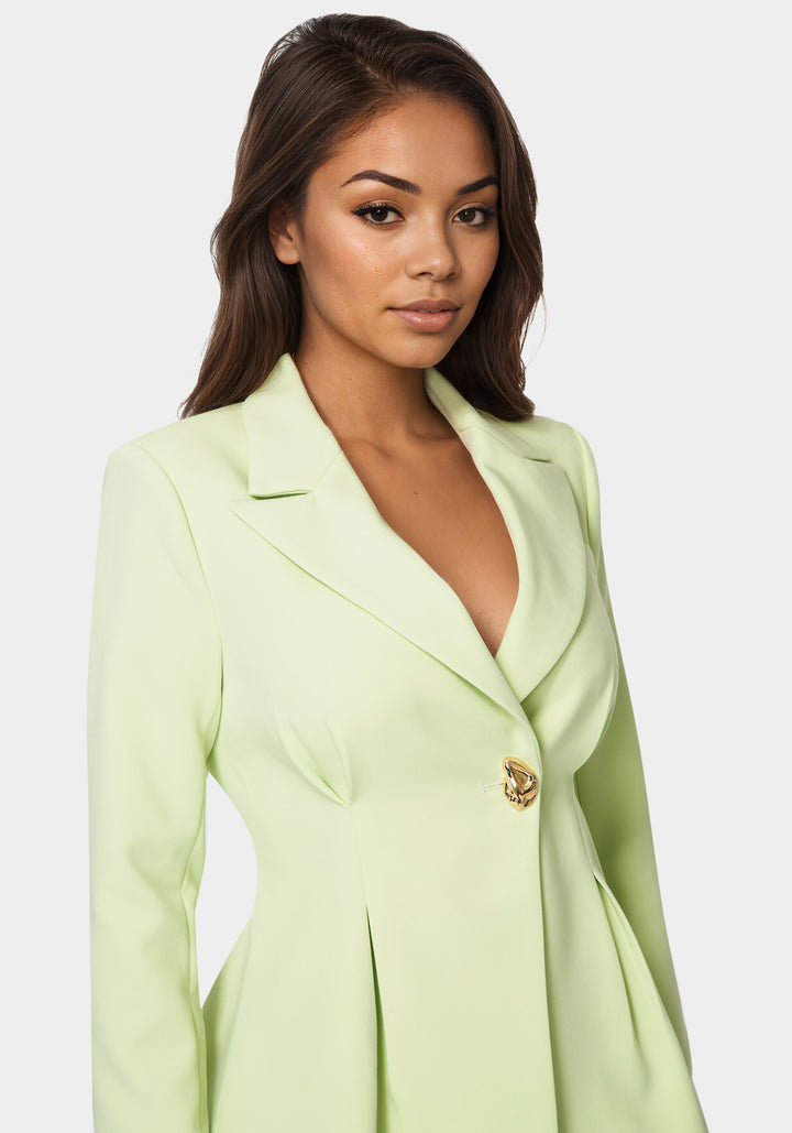 Detail view - Tailored Pleat Details Blazer - Mint To Be