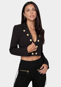 Other View-TAILORED CROPPED BLAZER-BLACK