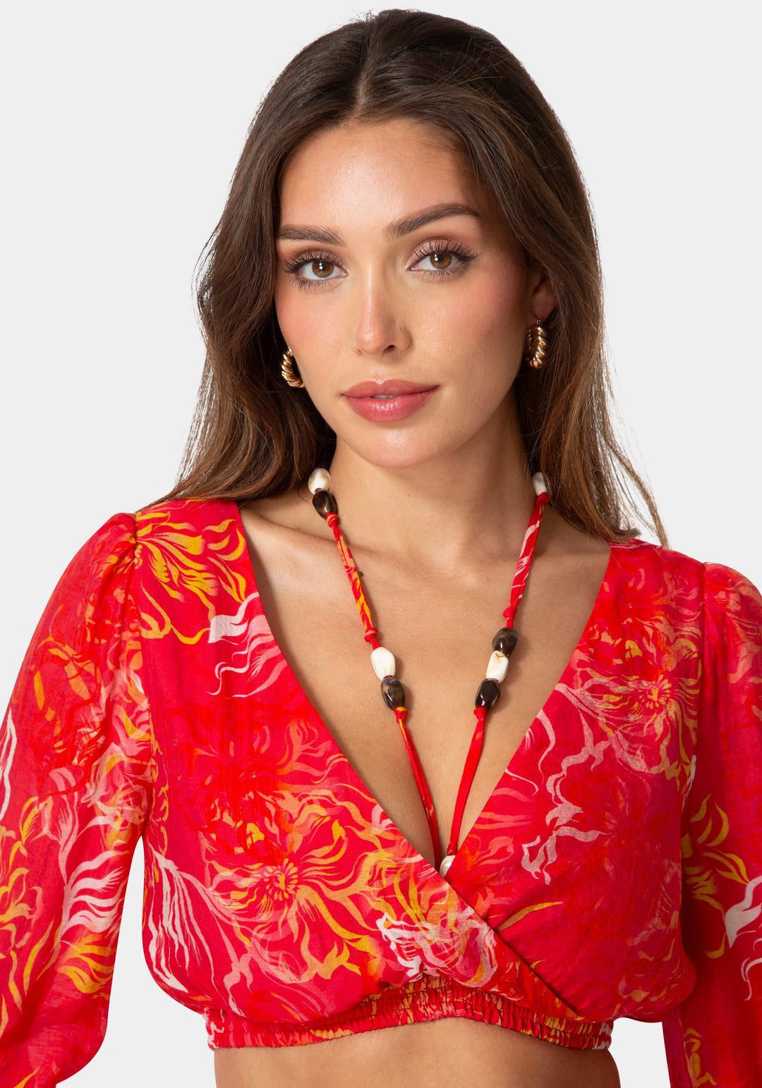 Other View-BEADED BELT FLOWY BLOUSE-ISLABLOOM