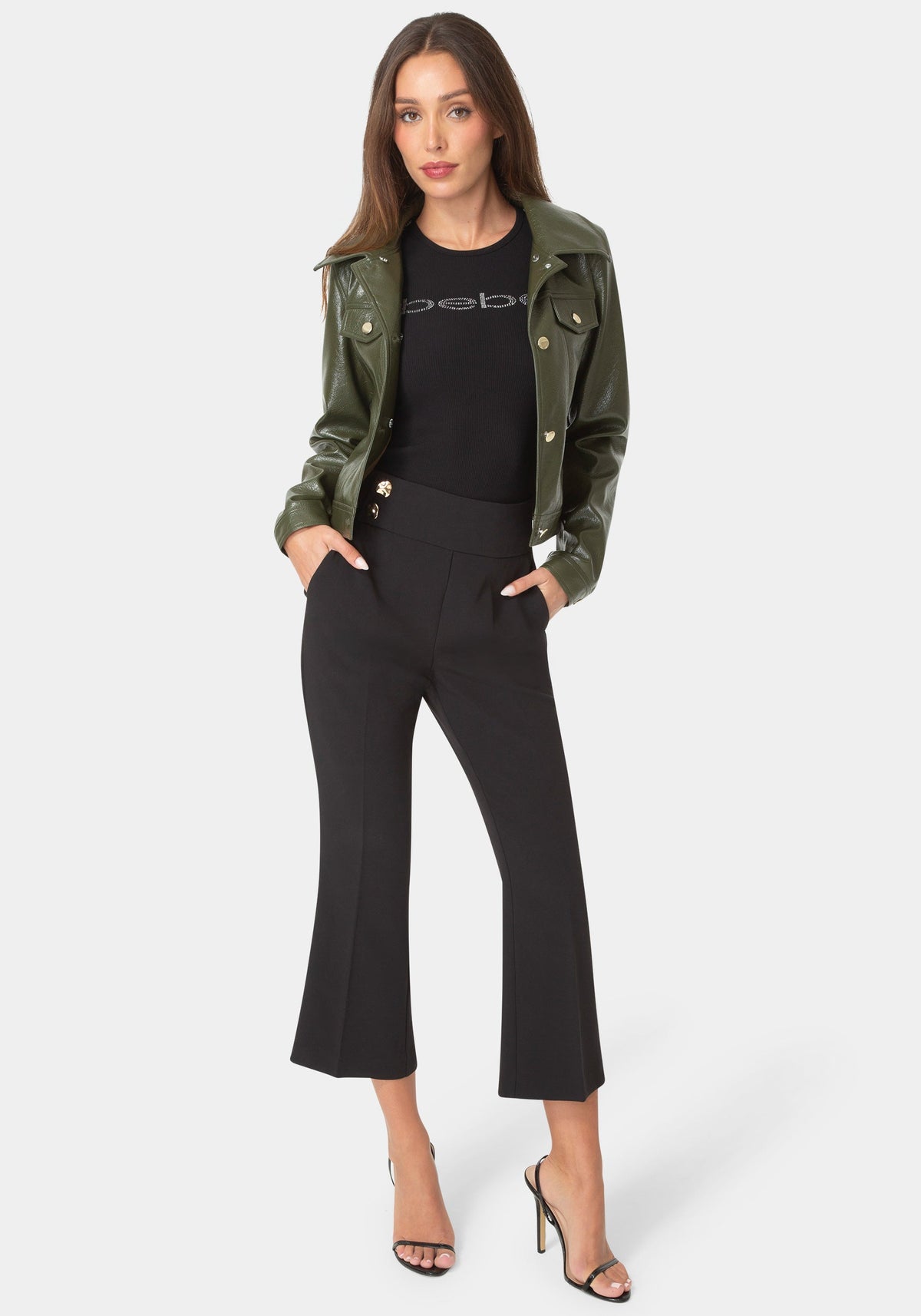 Detail View-Cropped Flared Pant-BLACK