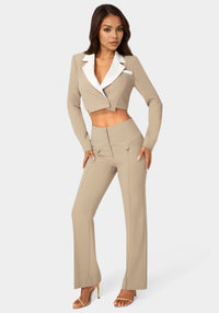 Additional view - High Waist Corset Illusion Straight Leg Pant - Bare Affair