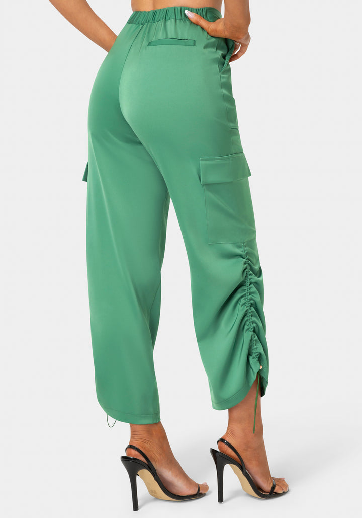 Back view - Cargo Jogger Pant - Matcha Green