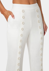 Other View-Linen Mini Flare Leg Pant-WHITE ALYSSUM