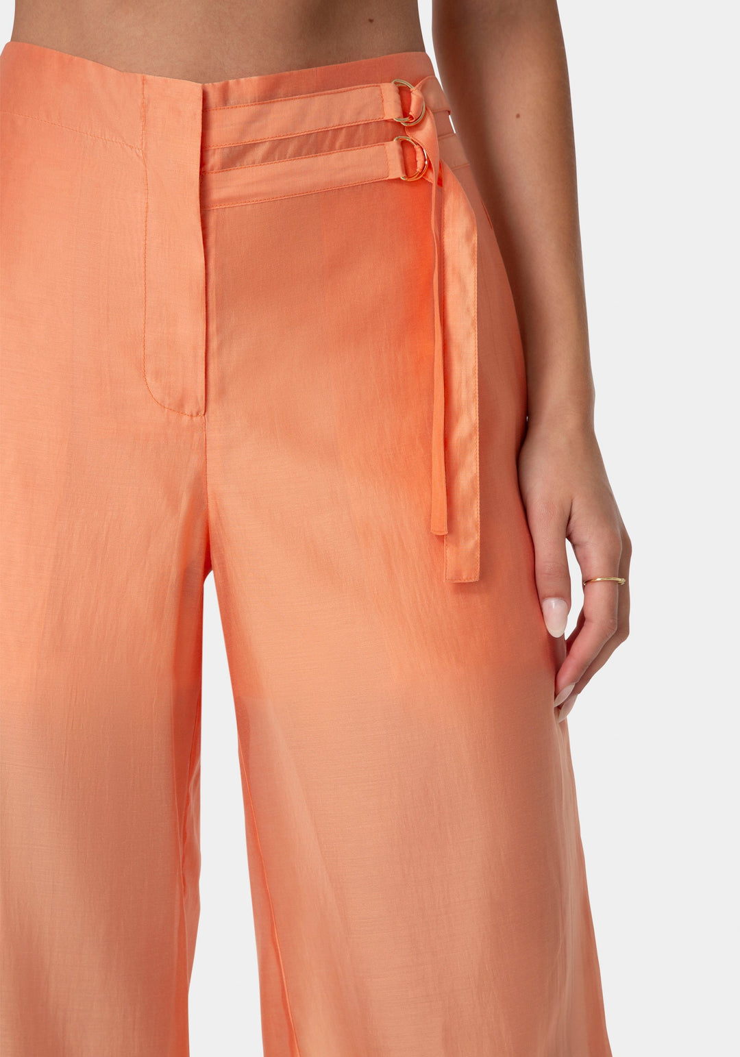 Other View-Sheer Voile Bubble Pant-PAPAYA PUNCH