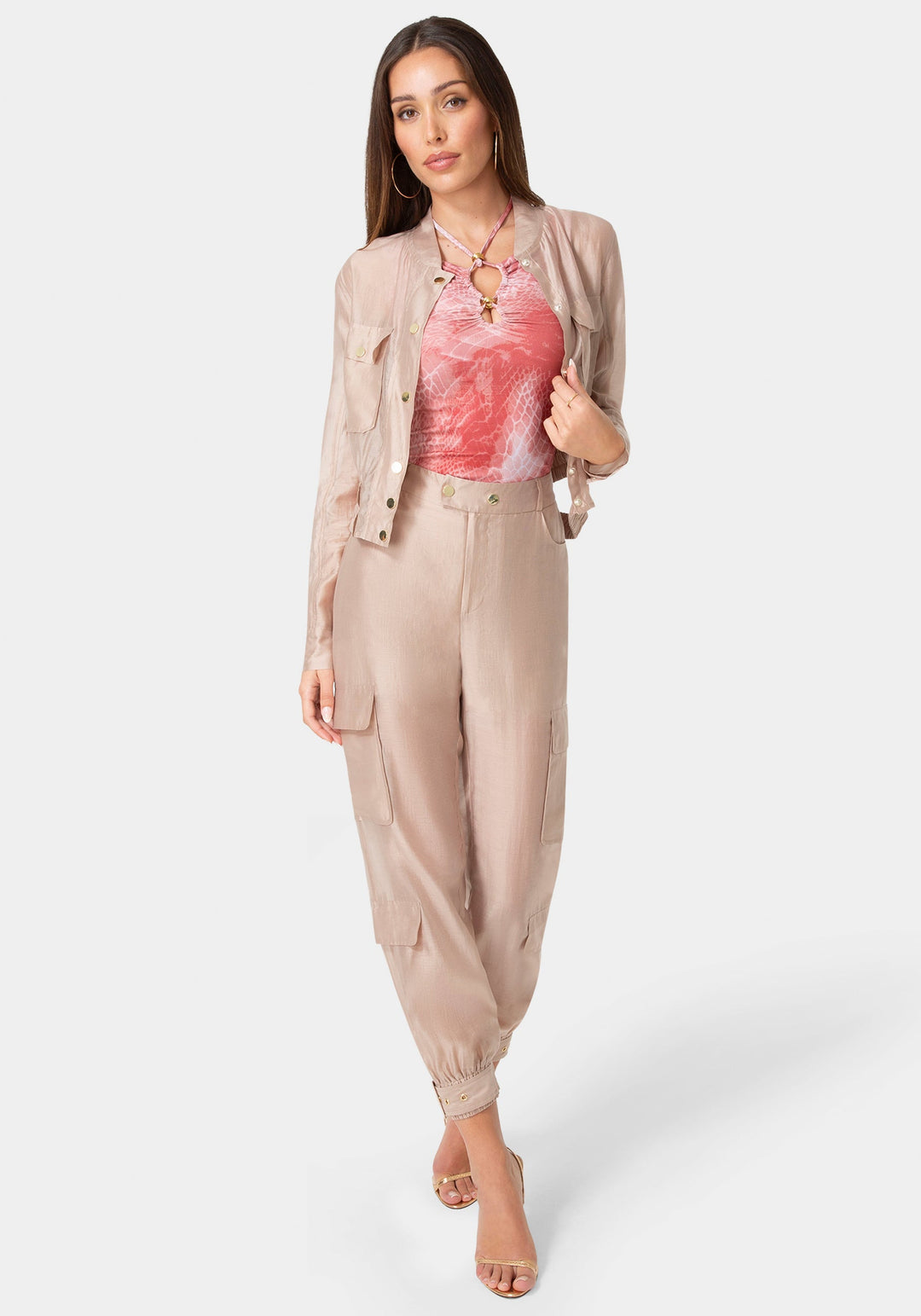 Other View-Light Sheer Voile Jogger-CHOCO CREAM