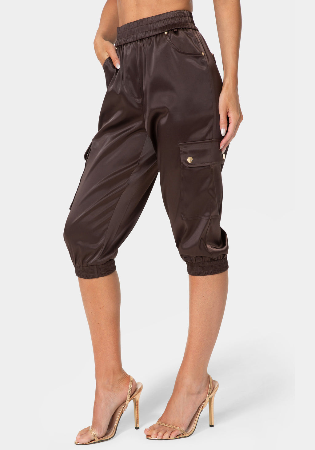 Side View-CAPRI CARGO JOGGER-CHOCOLATE MARTINI