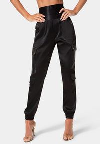 Front View-CARGO JOGGER-BLACK