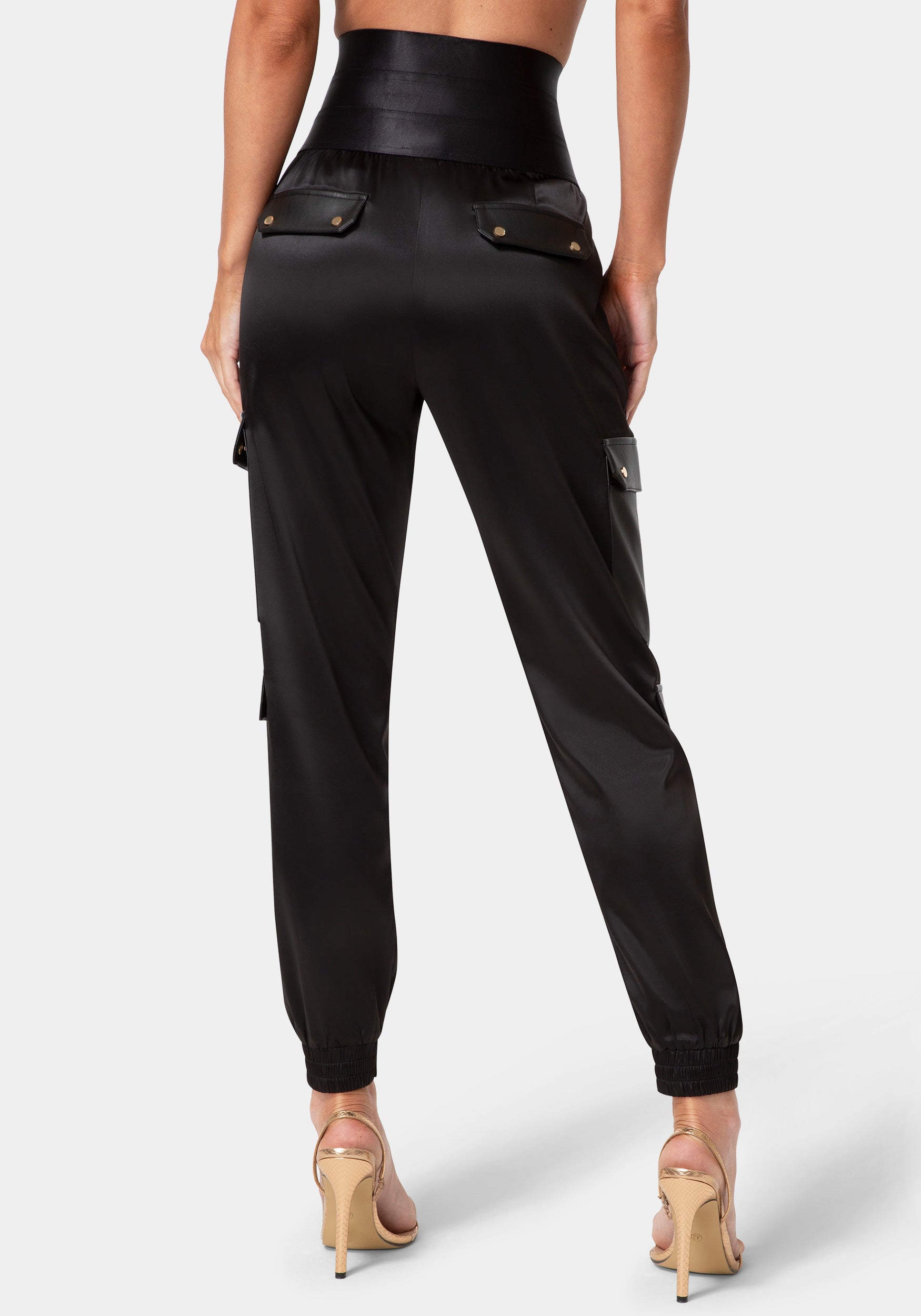 Back View-CARGO JOGGER-BLACK