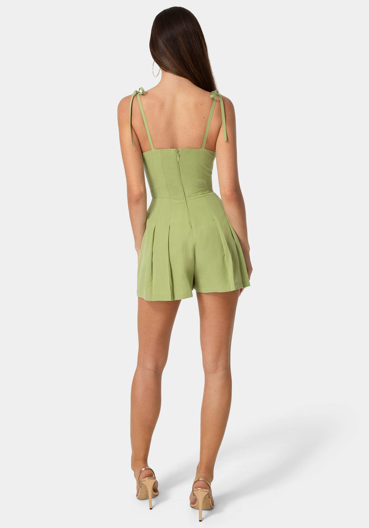 Back View-Linen Romper-JALAPENO GLOW