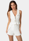 Tie Front Linen Top