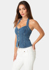 Halter Denim Top
