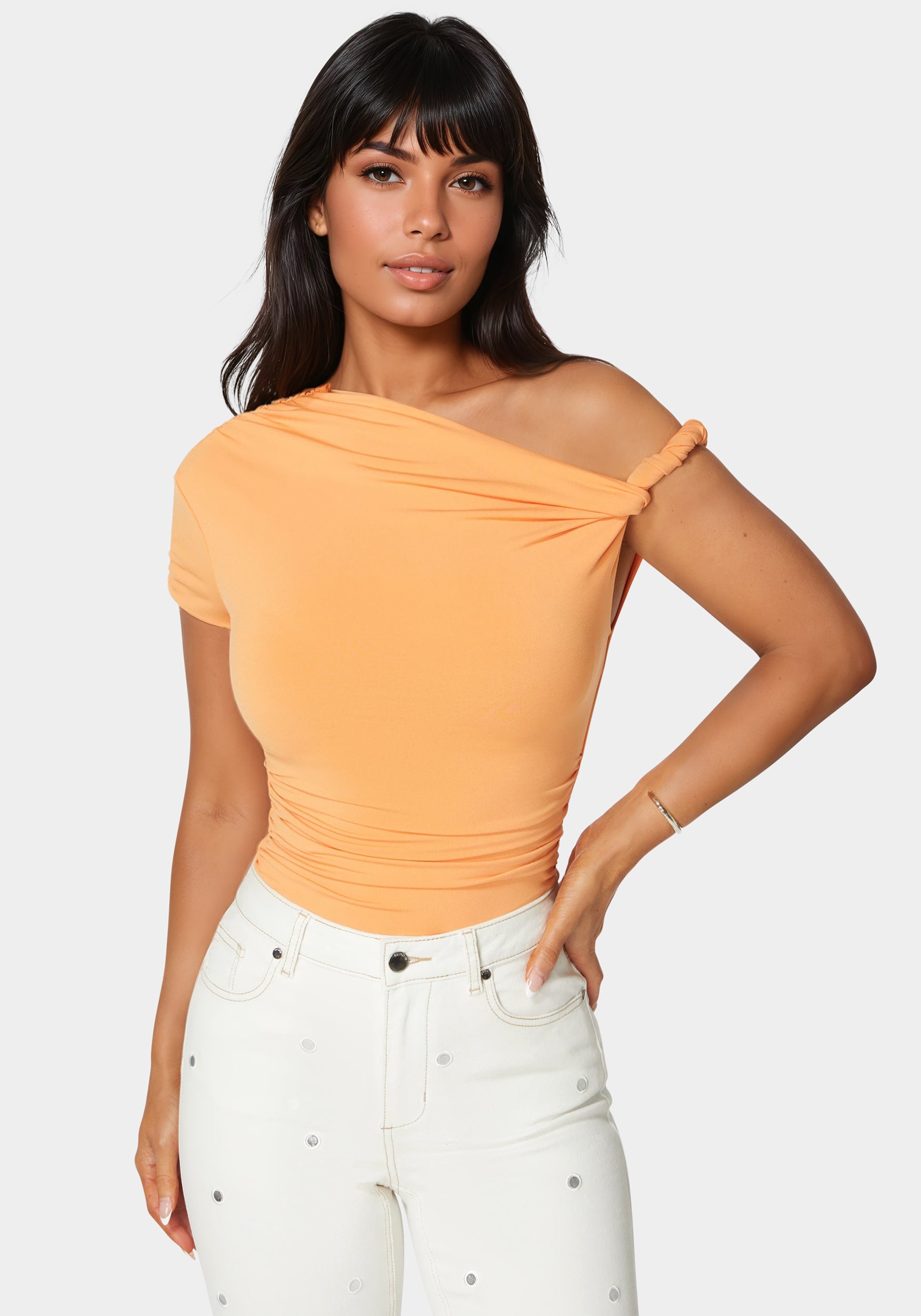 トップス Bebe ribbon tops Bebe Logo Double Strap Single Stone Rib Top | bebe