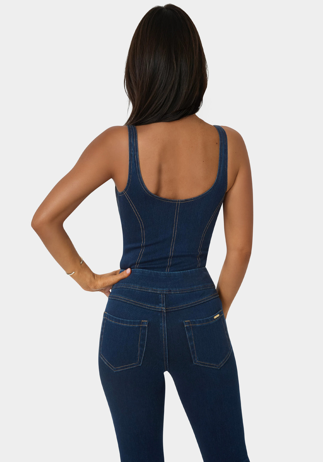 Fitted Denim Bodysuit