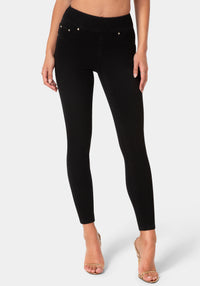 Front View-5 POCKET JEGGINGS-BLACK WASH