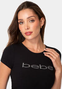 Other View-SHORT SLEEVE BABY BEBE LOGO TEE-BLACK
