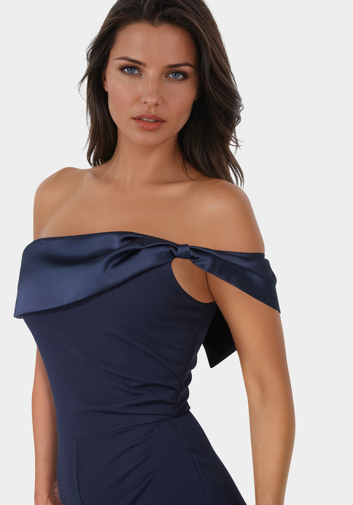 Other View-Off Shoulder Straight Leg Jumpsuit-Navy Iris