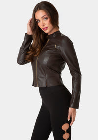Side View-MOTO BIKER JACKET-CHOCOLATE MARTINI